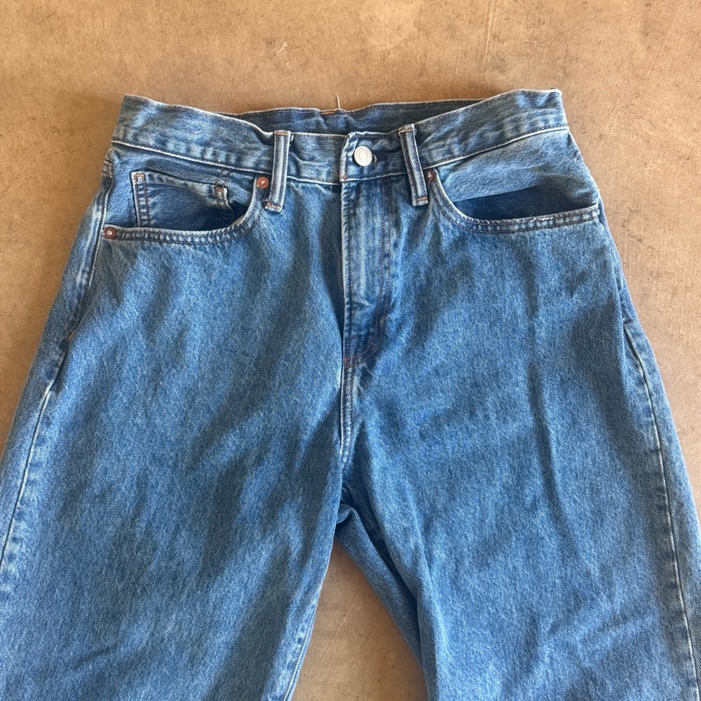 GAP Classic Blue Denim High -Rise Baggy Fit Jeans Sz 28”